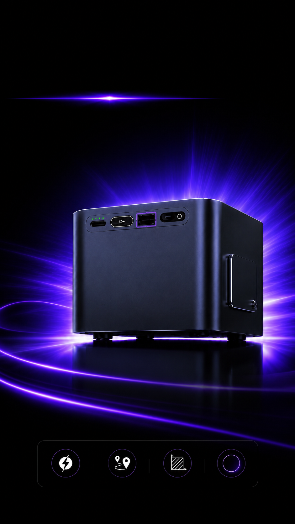Laserabc A1 rear panel with ILDA and DMX port